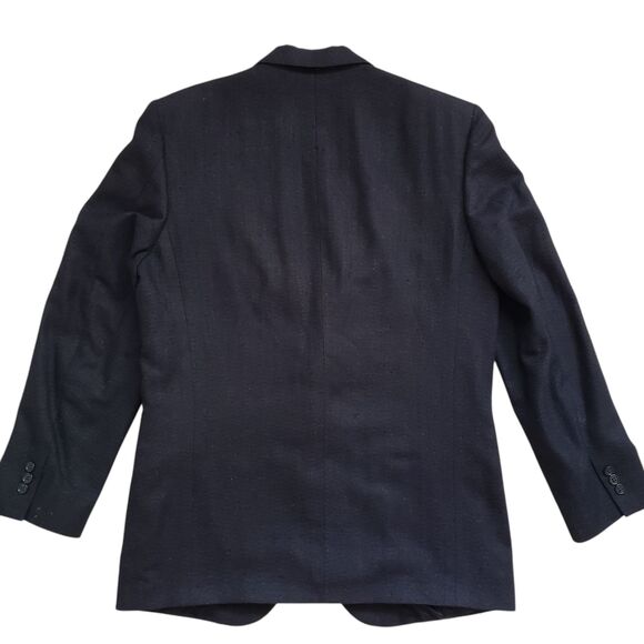 Vintage Nino Cerruti Rue Royal Wool Blazer Jacket Mens 42 Black Sport Coat - Picture 9 of 12